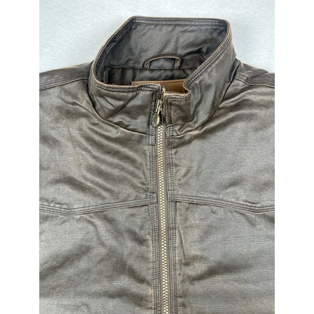 Outback Trading Company Mens M Aztec Oilskin Landsman Fleece Lined Vest  Outdoor